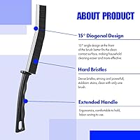 Vista 4 de Cepillo de limpieza de hendiduras, cepillo multifuncional de cerdas duras para limpieza de hendiduras, cepillo de lechada de limpieza de hendiduras