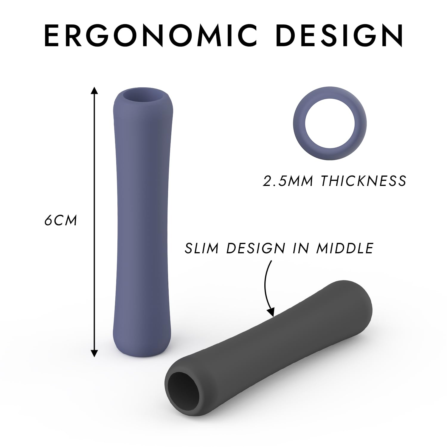 Silikonowy uchwyt kompatybilny z Apple Pencil 1. generacji, Apple Pencil 2. generacji, Apple Pencil Pro i Apple Pencil USB-C ergonomiczny uchwyt (biały/ciemnozielony/ciemnoniebieski/czarny)