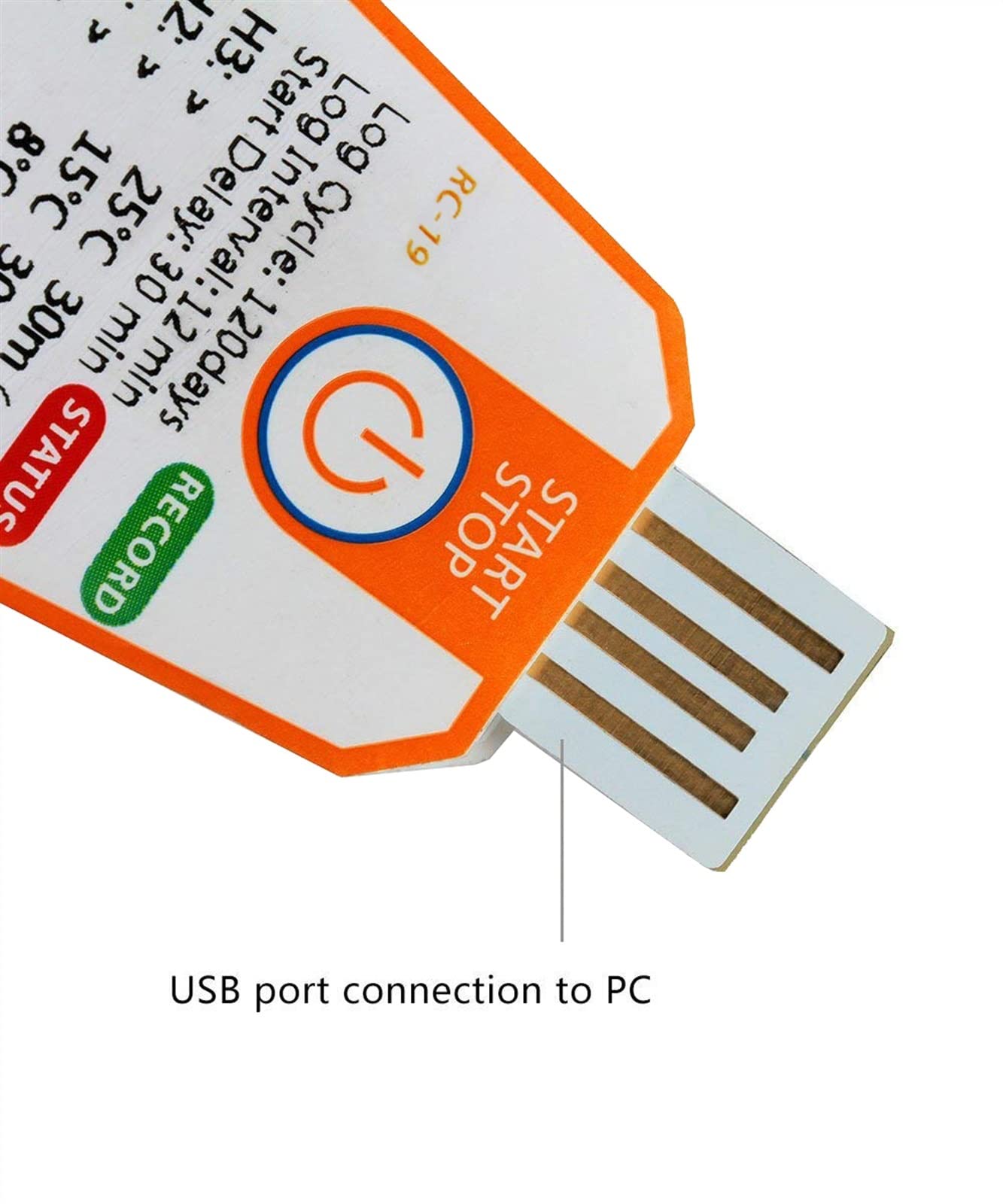 Puntos no reutilizables del puerto USB 16000 del registrador de datos de la temperatura for los productos farmacéuticos de la comida del almacenamiento