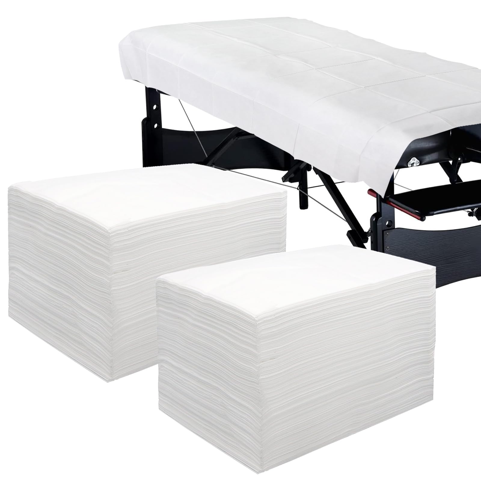 Lot de 200 Drap Jetable Table Massage 80x180 cm Drap Intissé Examen Esthétique