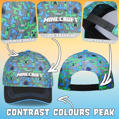 Image of Get Trend Pokemon | Minecraft | Fortnite | Super Mario Kids Baseball Cap, Sunglasses Set UV Protection, Gamer Gifts for Boys