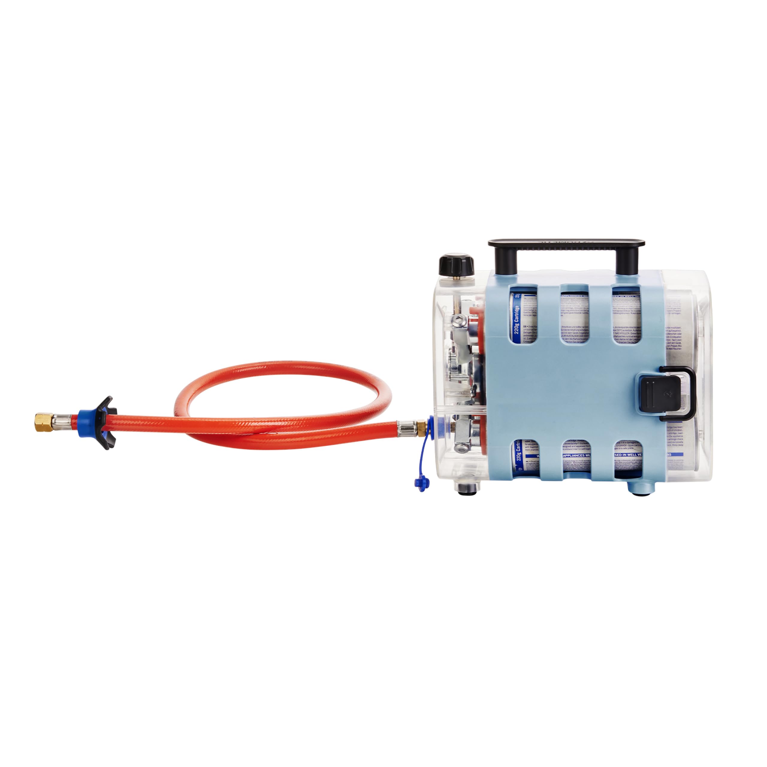 CADAC - Quad Power Pak - Alimentation en gaz légère et portable - Libération rapide - Incl. Sac de transport - Camping - 8 heures d'essence - Les incontournables du barbecue - Utilisation en extérieur