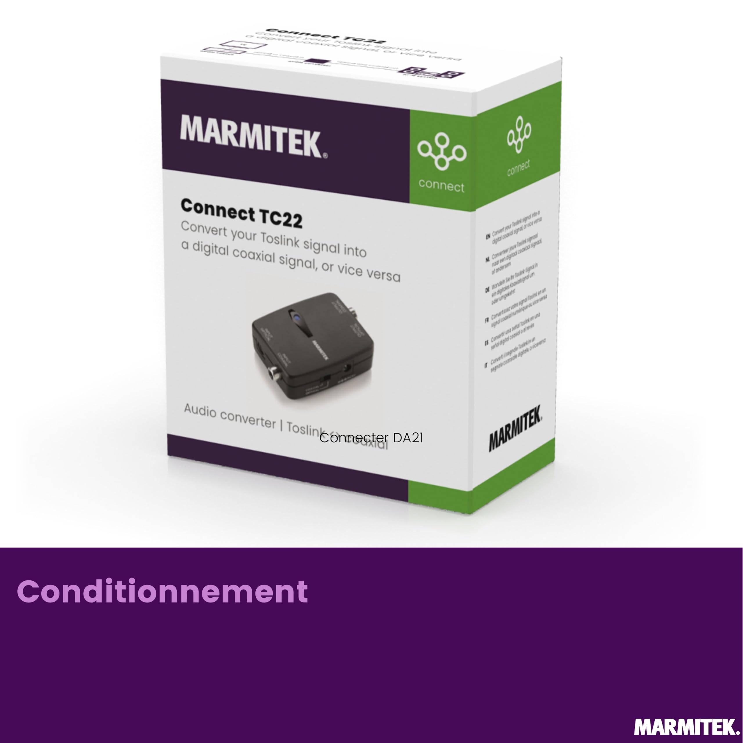 Marmitek Connect TC22 - Convertisseur Toslink coaxial bidirectionnel