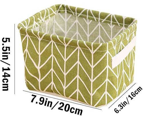 Miniatura 2 de – Canasta pequeña de almacenamiento (paquete de 5) - Mezcla de contenedores de almacenamiento para maquillaje, libros, juguetes de bebé, 8 x 6 x