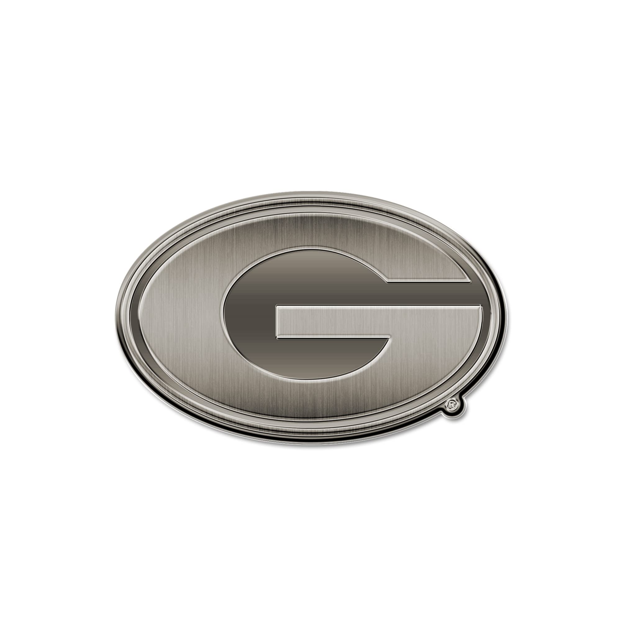Rico Industries NCAA Georgia Bulldogs Antique Auto Emblem Antique Nickel Auto Emblem for Car/Truck/SUV