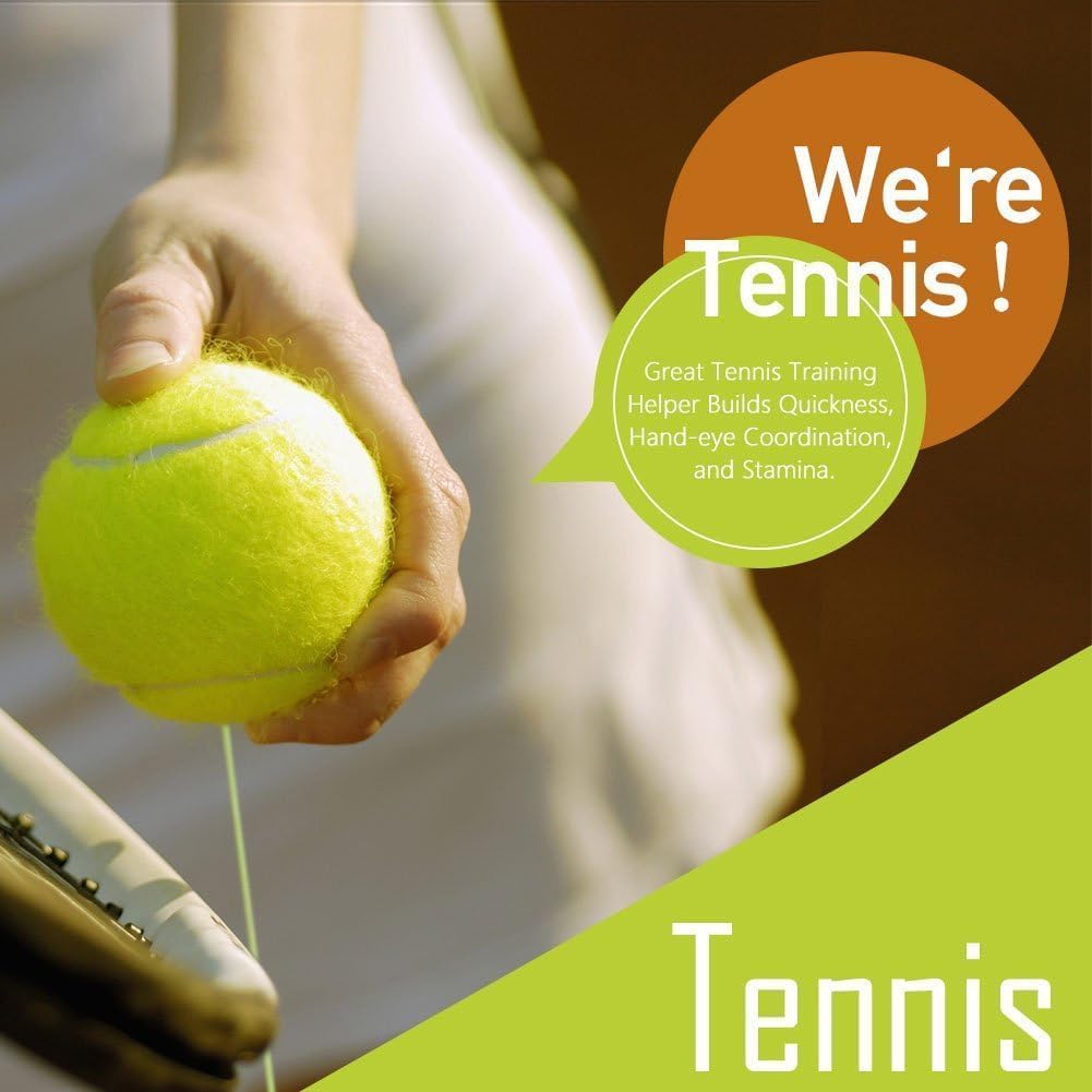 HERCHR Allenatore di Tennis Rimbalzo, Tennis Trainer Base Dispositivo di Allenamento per Tennis Ball Rebounder Attrezzatura da Tennis Portatile Auto-Pratica per Allenamento di Tennis