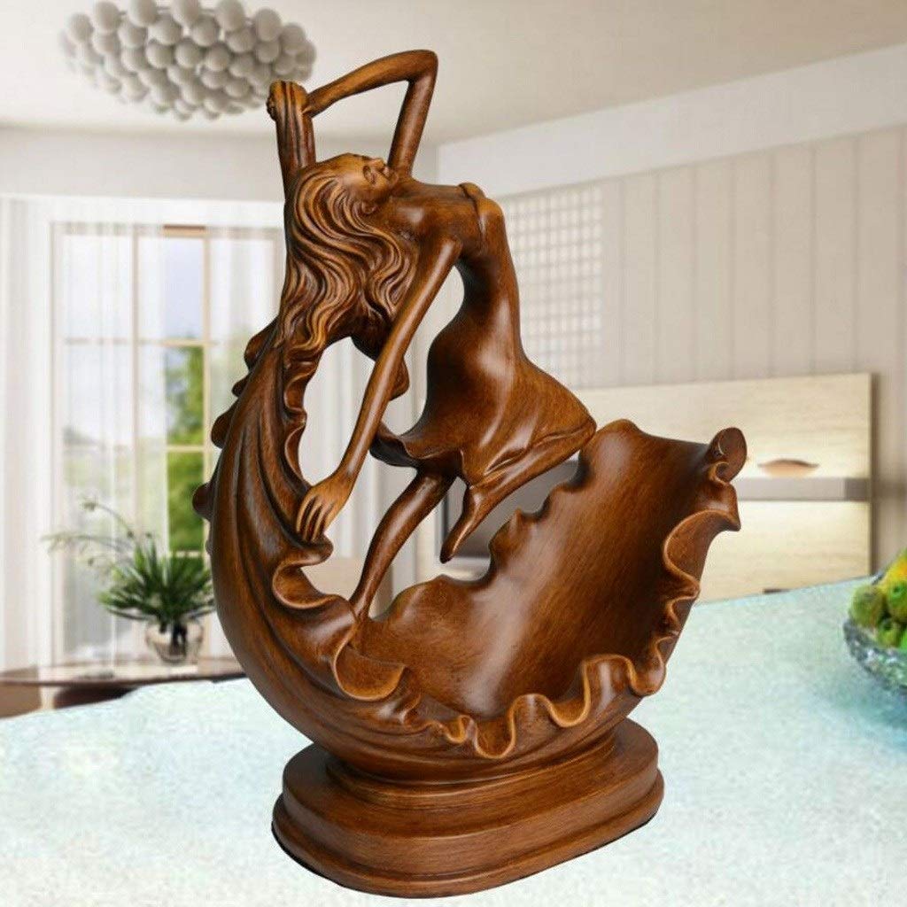 Sculpture porte-bouteille femme élégante pour cave et salon