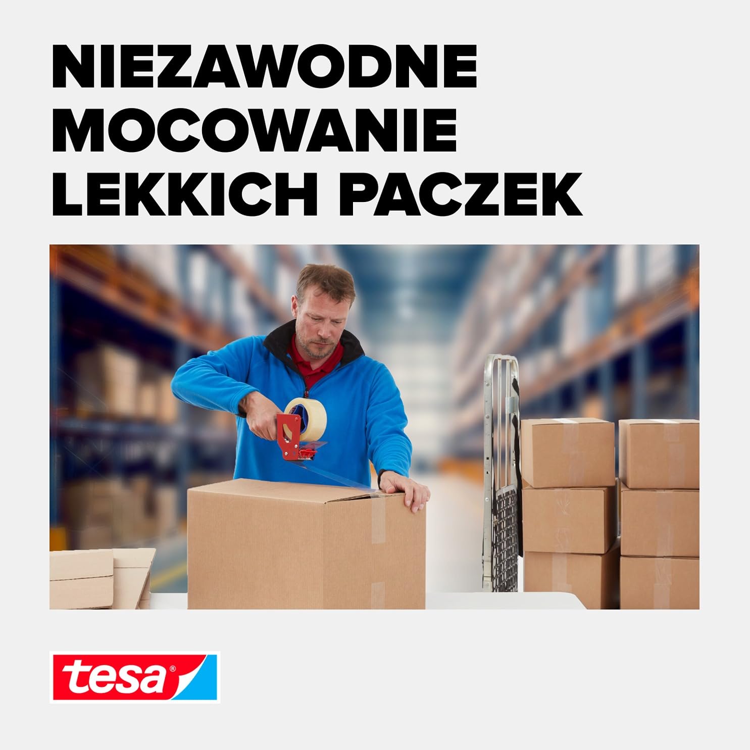 Tesa 57799-00000-02 Taśma do Pakowania, Przezroczysty, 66m x 50mm
