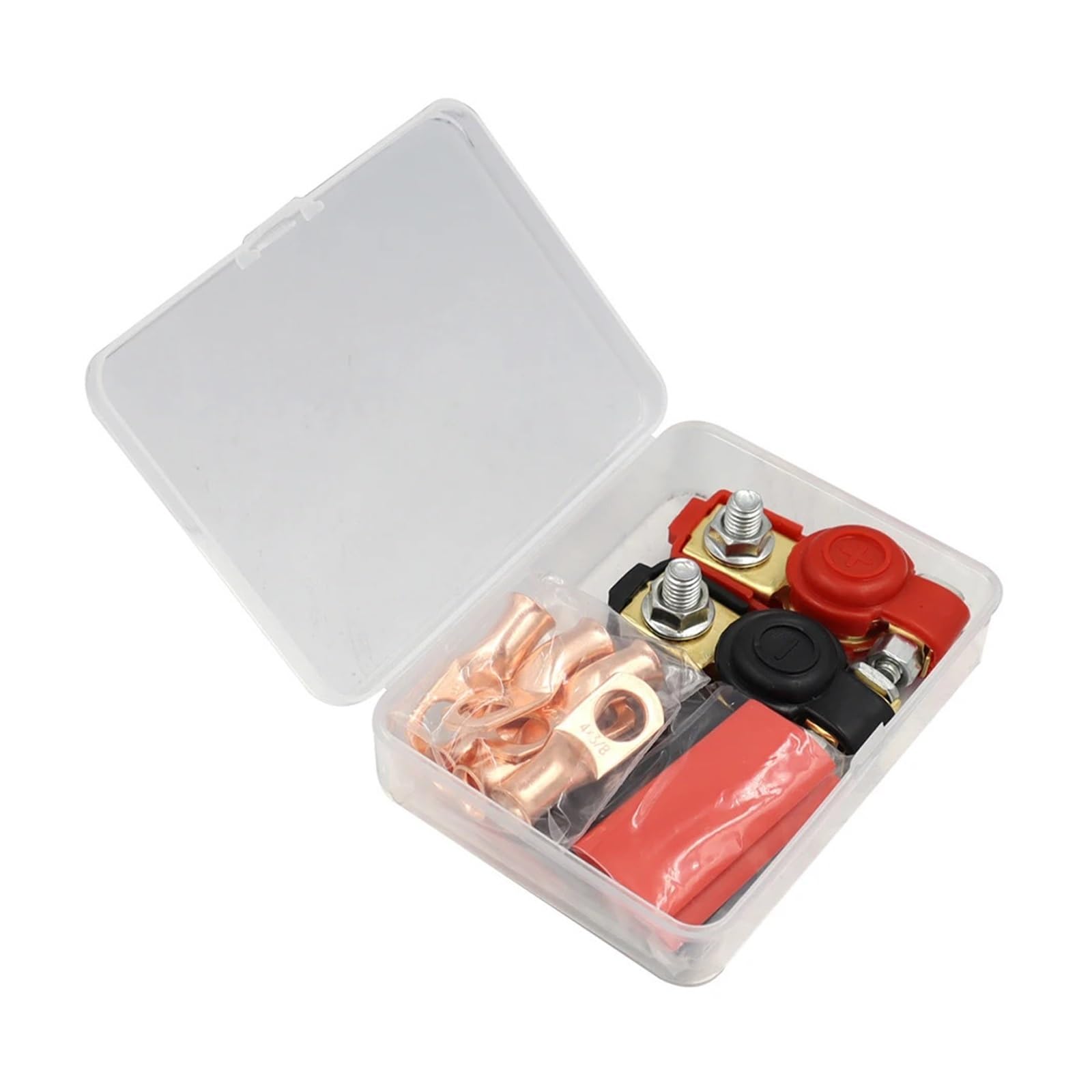 Connettore per morsetto terminale batteria Morsetti for terminali batteria da 2 pezzi Occhielli in rame Connettori for terminali batteria for auto a sgancio rapido Morsetto positivo negativo