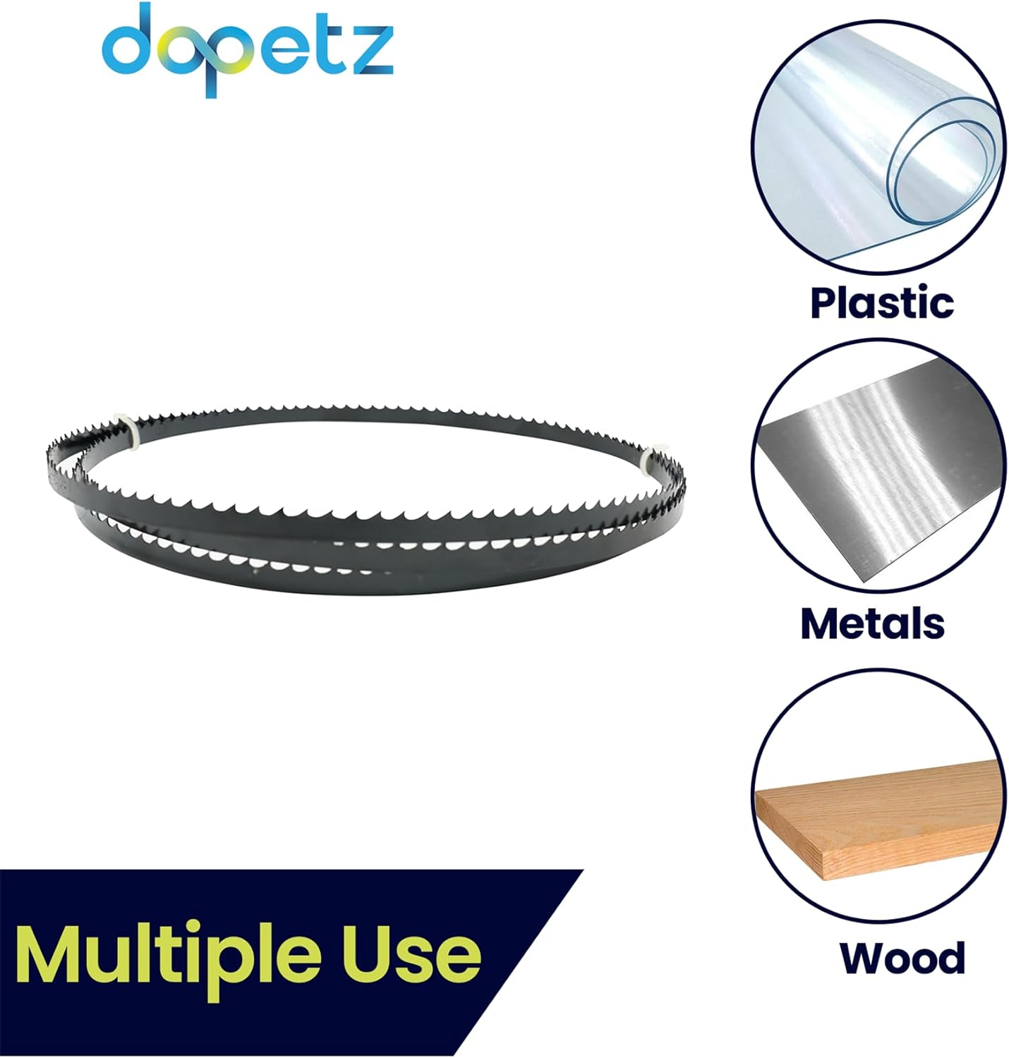 Dapetz 1425mm (56") Bandsaw Blades 6 Tpi For Cutting Metal Plastic Wood 2 Pack