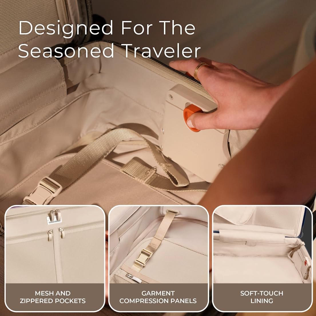 Briggs & Riley 30" Large Expandable Spinner - Checked Luggage for Travel, Suitcases with Wheels, Hardside Rolling Bag for Men & Women, Self-Repairing Zipper - Sympatico Collection, Navy - Image 4