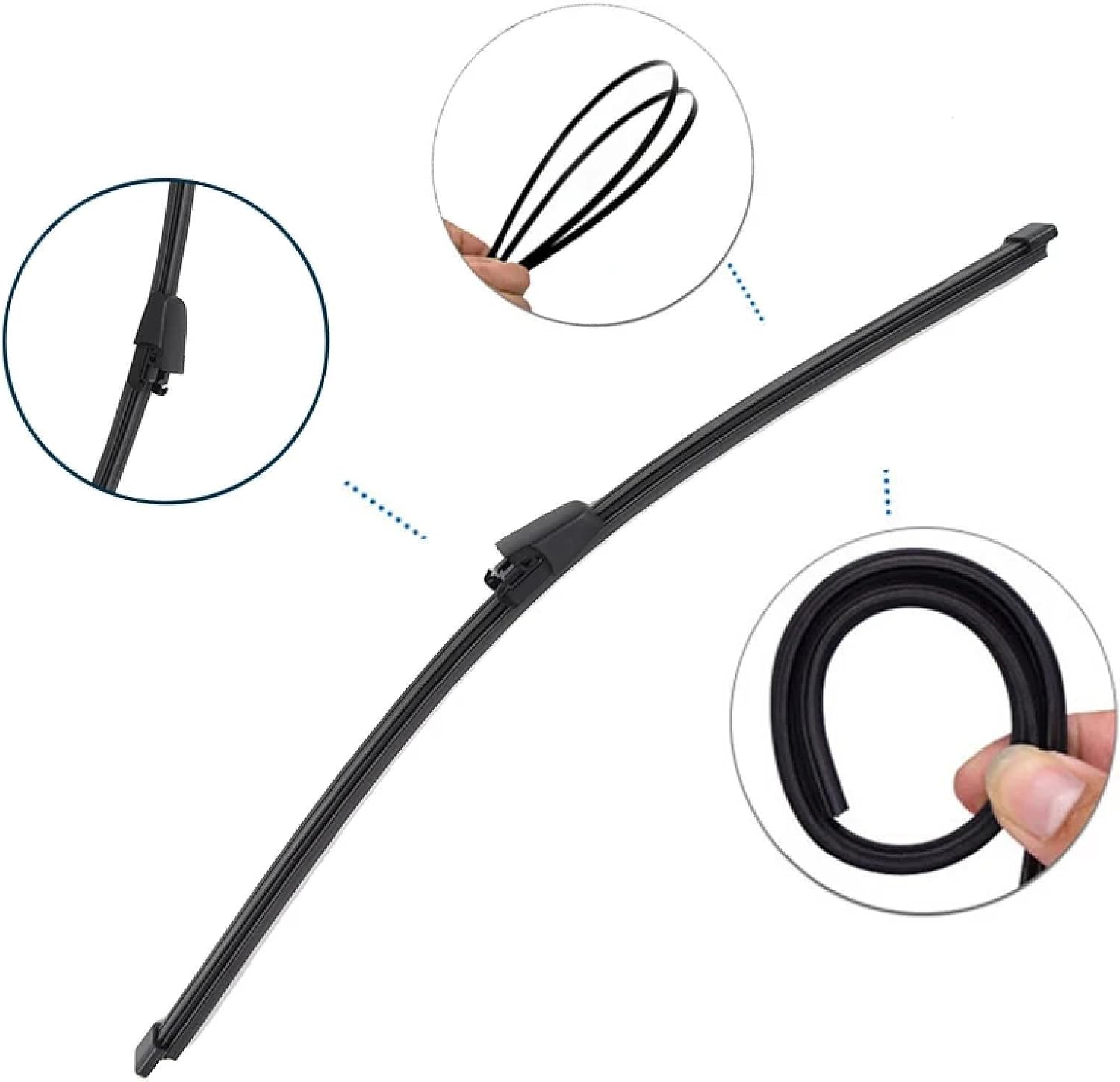 for V=W Golf Vi Mk 6 Variant 2009-2013, Wiper 13" Rear Wiper Blade & Arm Set Kit Windshield Windscreen Tailgate Window car Wiper