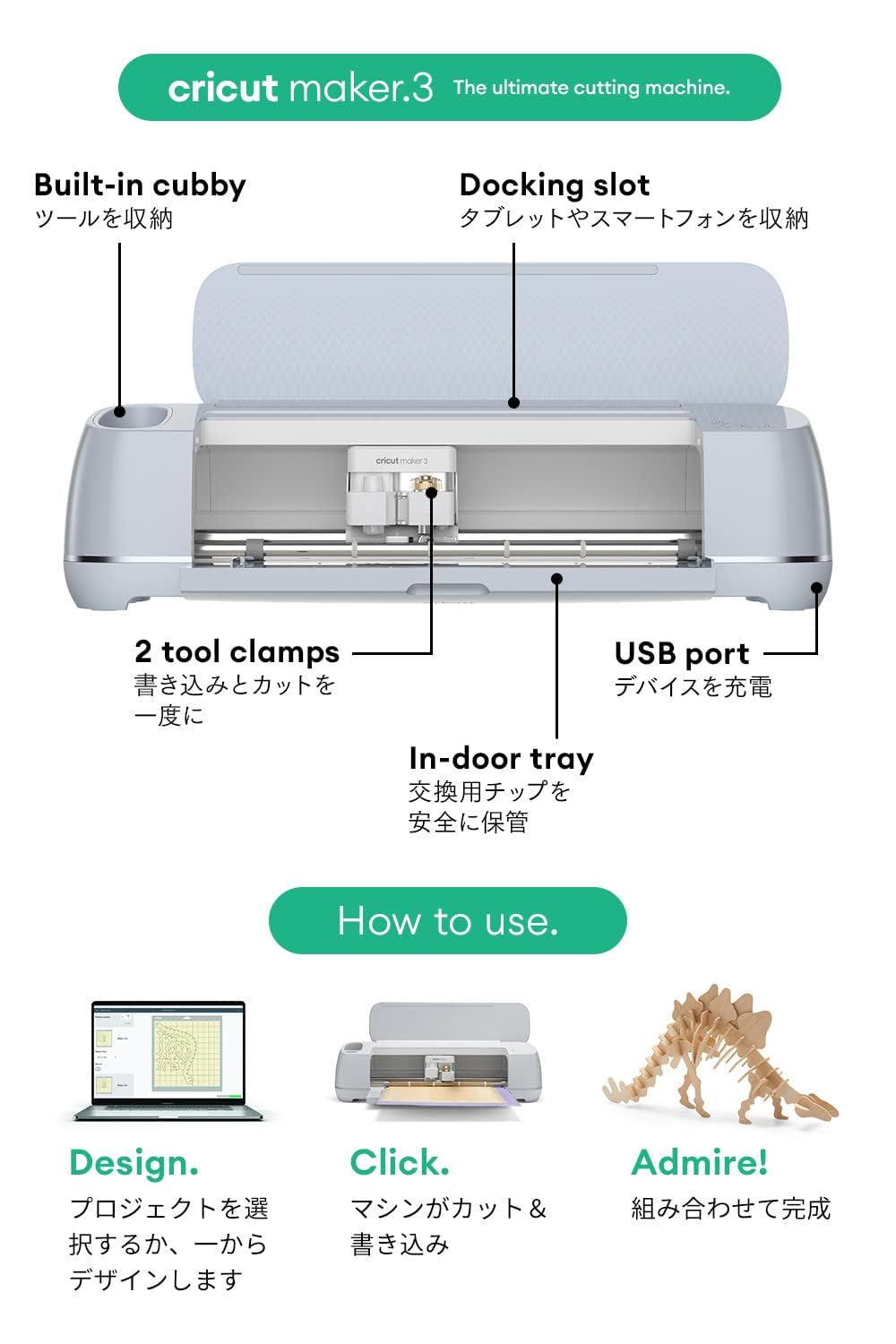 Amazon.co.jp: Cricut Maker3 (クリカット メーカー3) + カッティング