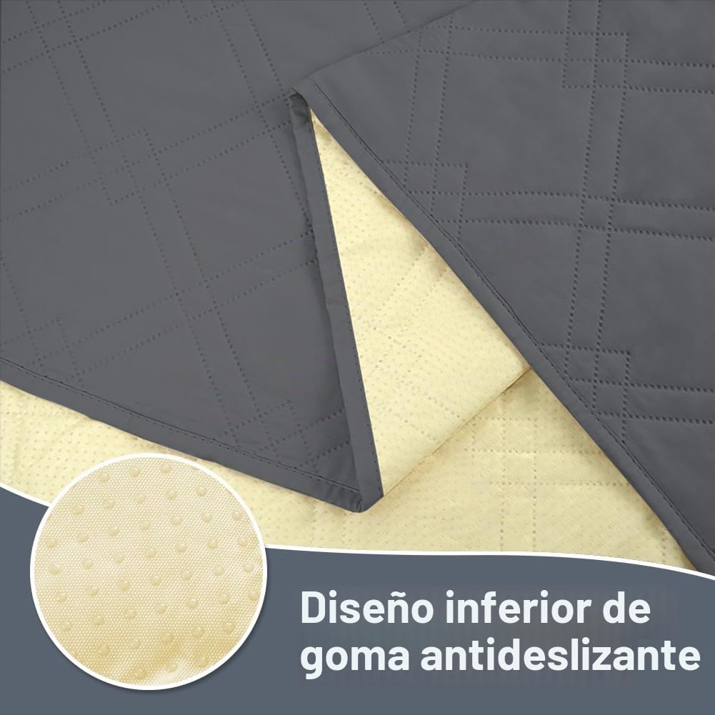 DUJUIKE Funda para sofá 100% Impermeable para Perros, Funda para Cama de Perro, Protector de Muebles de café para niños, Perro, Gato (Gris, 76-180cm(1 Pack))