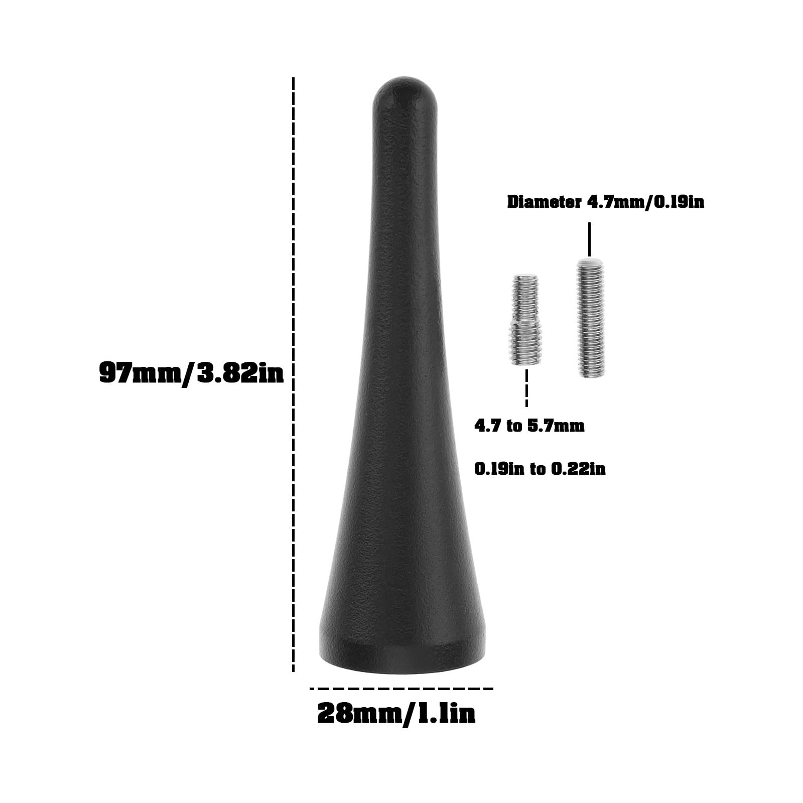 Antenna radio da 3,8 pollici in lega di alluminio compatibile con Mazda MX-5 Miata 06-22