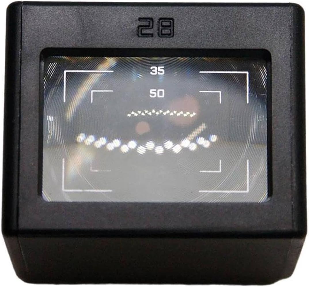 28mm Waist Level Viewfinder – Retropia Optical Viewfinder with 35/50 Frame Lines, Shoe Foot Position-Adjustable for Precise Framing, Universal Cold/Hot Shoe Compatibility (35/50)