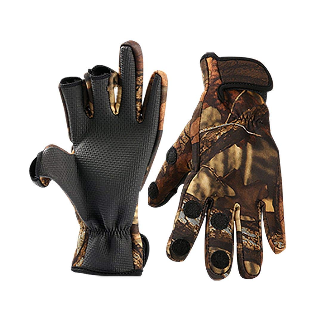 Pro Climate Mens Neoprene Fishing Gloves (Lightweight Waterproof) (L/XL)