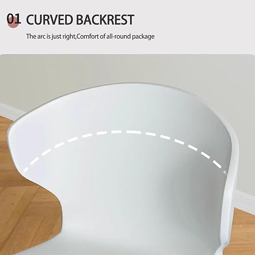 Miniatura 5 de Sillas de comedor de cocina apilables, sillas de plástico, silla de cocina, silla de patio apilable para interiores, exteriores, restaurantes,