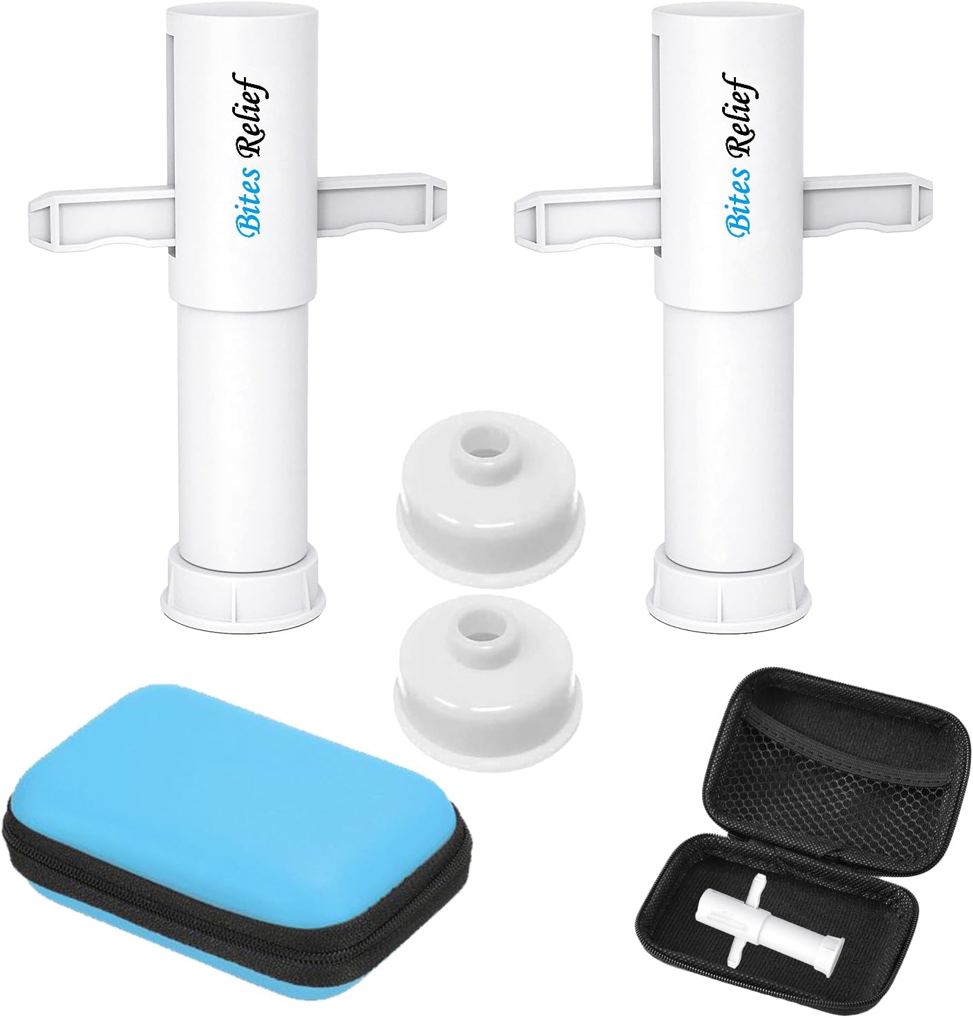 Bug Bite Itch Relief Suction Tool 2 Packs with Carrying Case | Vacuum Venom Extractor | Kid Friendly | First Aid and Nature Reduce for Bug Bite & Sting for Hiking, Camping and Outdoor Activities