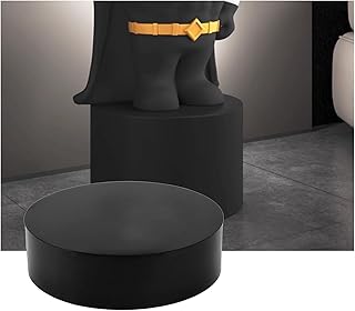 GOCHUSX Round Cylinder Pedestal, Clothing Store Model Display Platform Base, Event Decor Display Plinth Stands, Wedding Pillars Dessert Tables Birthday Party (Color : Black, Size : Height15cm)