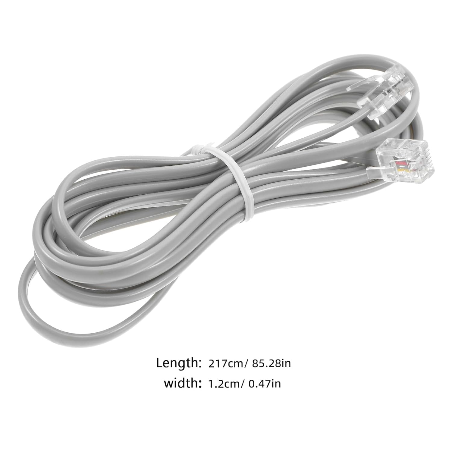 10pcs PC Phone Extension Cables Pure Copper Wire with Gold-Plated Plug PVC Landline Cord for Office Hotel Fax Telephone Connection Anti-Tangle Design