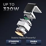 TZMRIT CA360 ARGB 360 mm AIO Rotatable 6.67 Inch AMOLED Curved Screen 3D Anamorphic Effect Adjustable AIO Water Cooling 360 mm, 320 W TDP, for Intel LGA 1851/1700 AMD AM5/AM4,White - 8