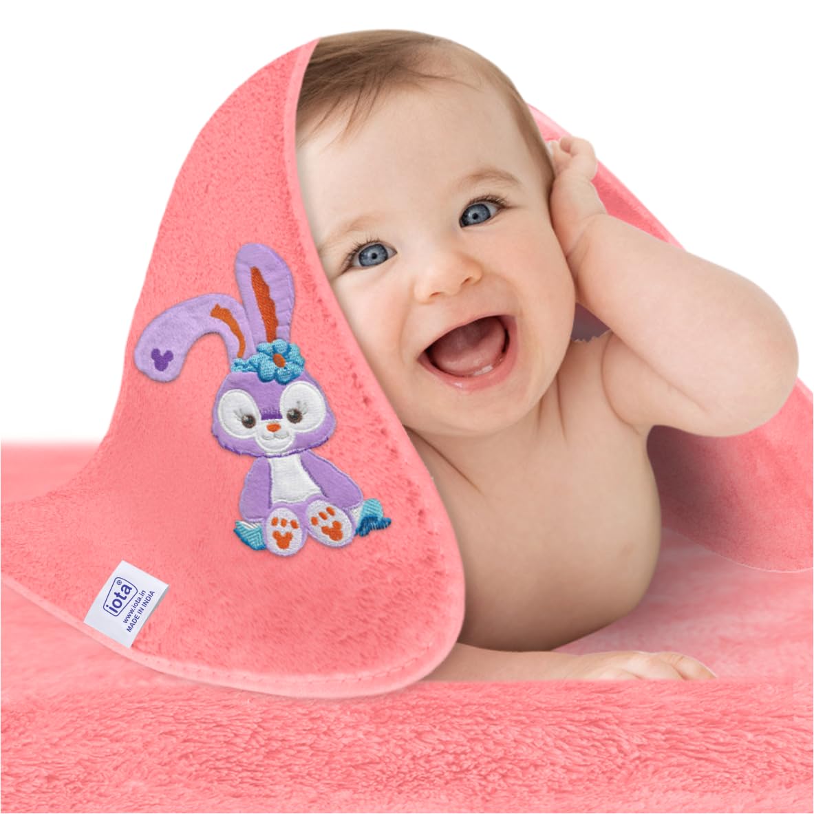 iota® Premium Microfiber Baby Bath Towel for Newborns Baby | Ultra-Soft, Hygienic & Super Absorbent | 70x140cm, 500 GSM | Washable, Reusable, Gentle on Baby’s Skin (Pink) (B09SHGPV5Q) Amazon Price History, Amazon Price Tracker