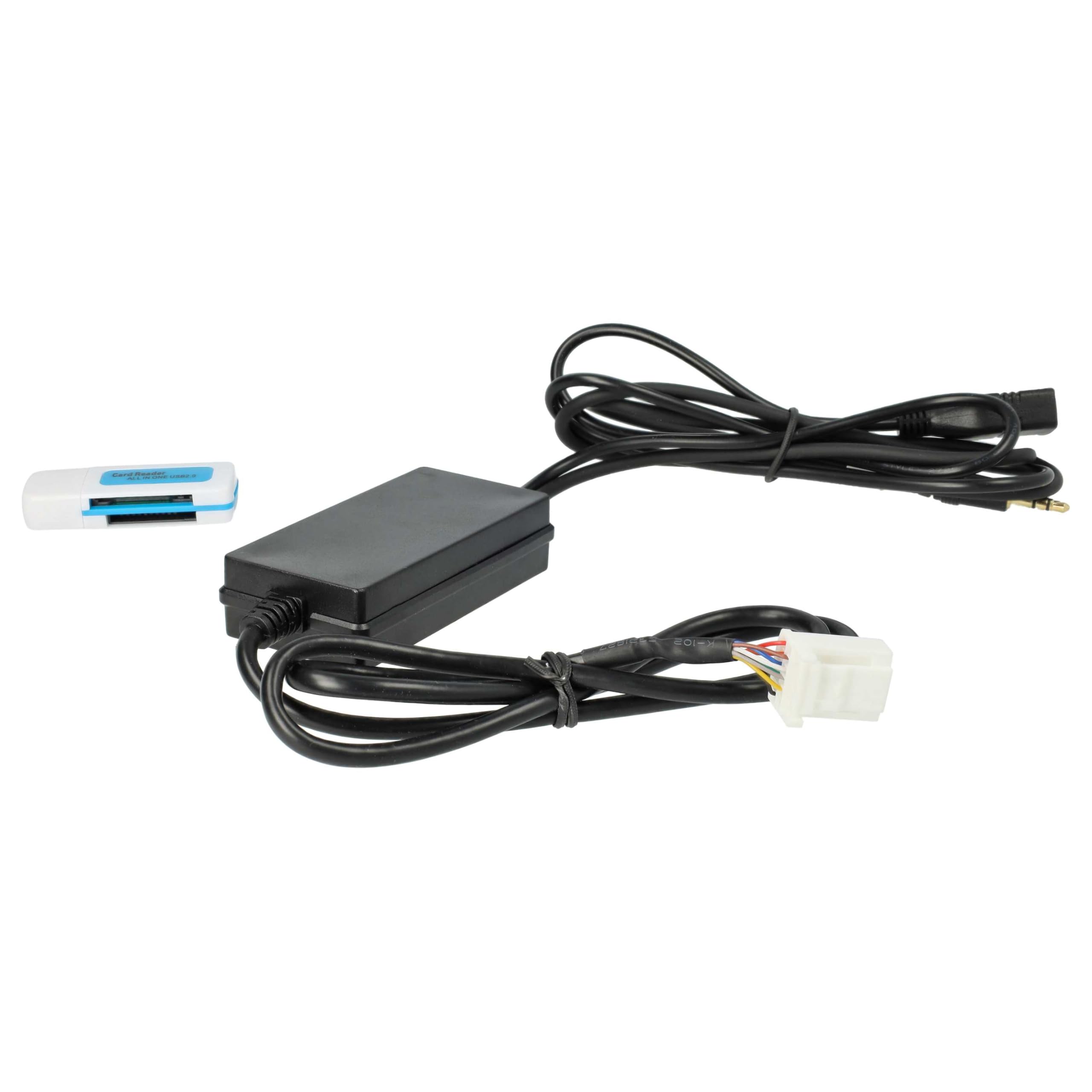 vhbw cavo adattatore audio AUX USB per autoradio (145 cm) compatibile con Toyota Venza 2009-2010, Yaris 2006-2010 - USB