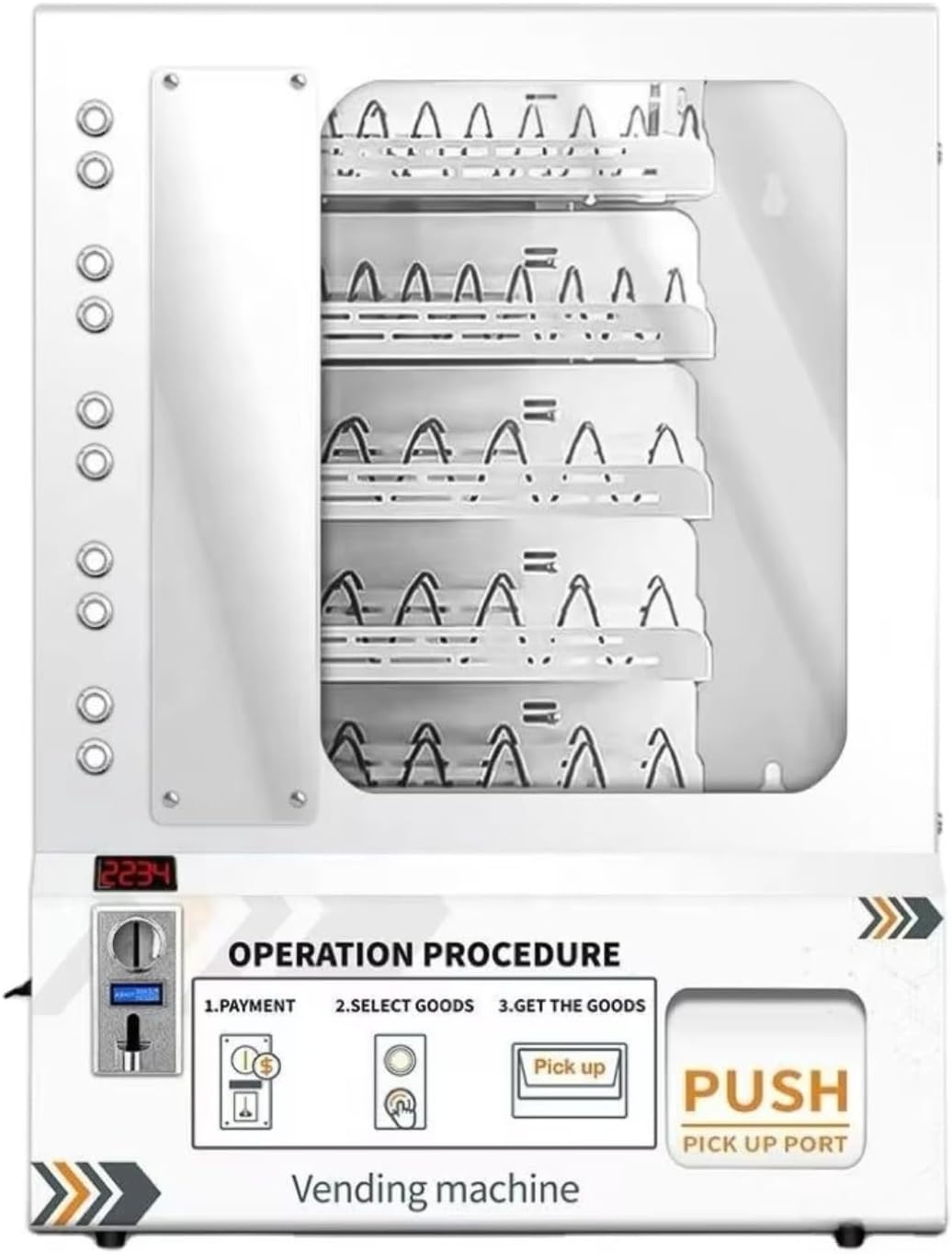 Wall-Mounted Mini Automatic Vending Machine with Card Reader - Convenient Snack & Beverage Dispenser for Milk, Coffee, Eyelash Products in Universities & Malls