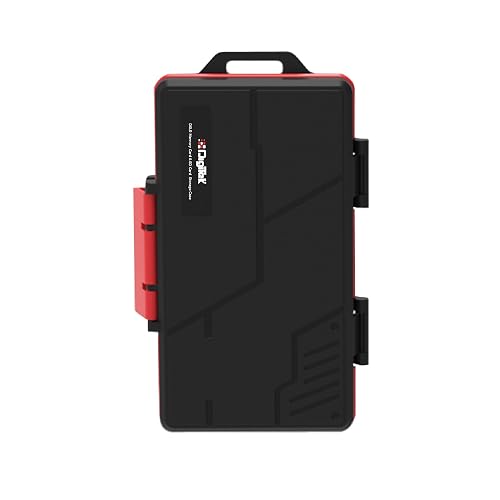 Digitek DCH 025 All-in-One Memory Card Storage Case. Waterproof, Dustproof & Shockproof SD Card Holder, Holds SD, TF, CFexpress Type A, XQD/CF-B Cards, Compact Anti-Drop Hard Case