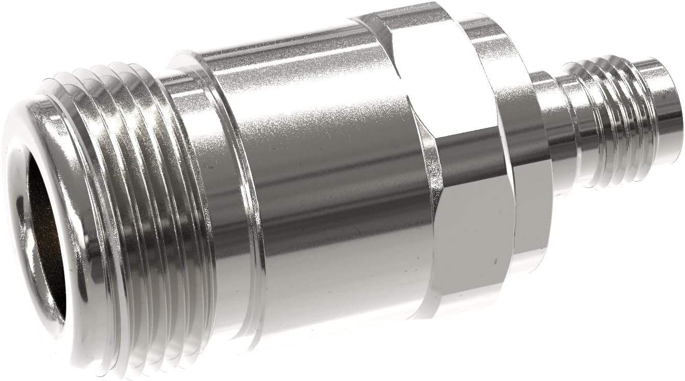 WITC N Female to 2.4mm Female RF Coaxial Adapter DC-18G High Frequency Coax Adapter 50 Ohm Precision Stainless Steel Low VSWR 1.20 for RF Equipment Coaxial Cable Wireless LAN Radio Devices