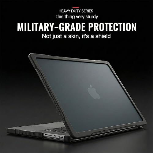 Miniatura 3 de Batianda Funda de protección definitiva para MacBook Pro de 14 pulgadas 2025 M5 M4 M3 Pro Max Chip mate translúcido resistente carcasa de armadura