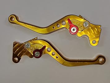 PA Meenu Arts Adjustable Brake and Clutch Levers Fit Compatible for Dio/Activa Old Models (Gold)