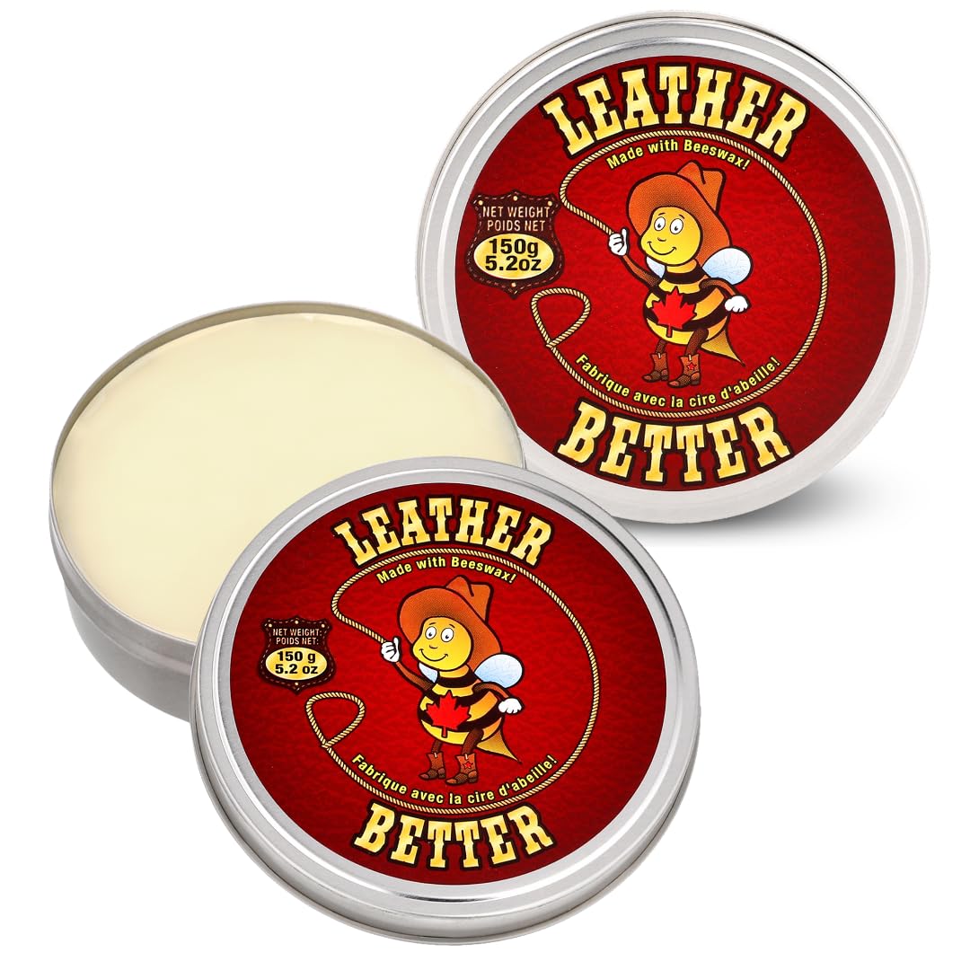 Natural Leather Furniture Conditioner - for Boots, Shoes, Purses, Car Seats, Jackets, and Couches/Restore Moisture and Prevent Cracking / 10.04 oz