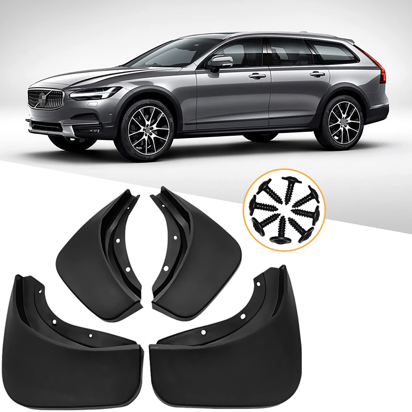 Garde-boue de voiture anti-éclaboussures JONASC pour Volvo V90 protection carrosserie