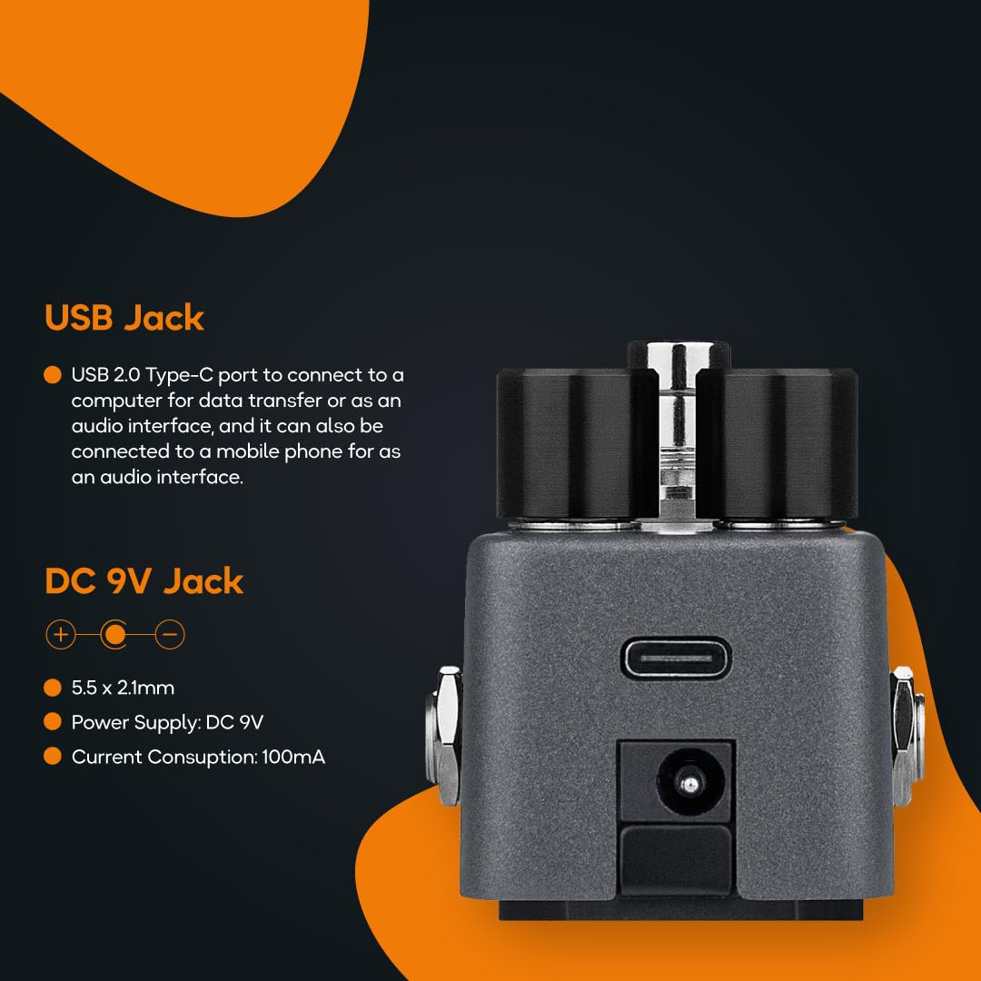 Valeton Processore multi-effetti compatto GP-5 - SnapTone e caricatore IR, oltre 100 effetti, Bluetooth, interfaccia audio USB