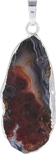 Miniatura 4 de SUNYIK Irregualr - Collar con colgante de ágata natural de cuarzo y geoda para mujer, cristal curativo, Piedra Metal