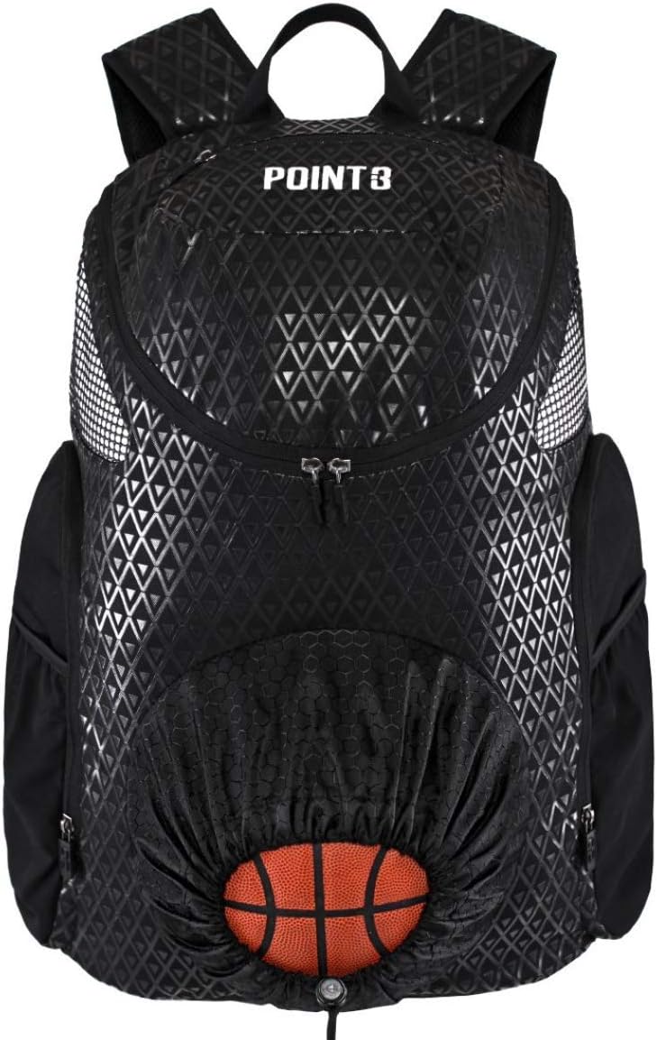 Point 3 Road Trip 2.0 Backpack Basketball Backpack with Drawstrong Closure | Ventilated Mesh Shoe Pocket Compartment
