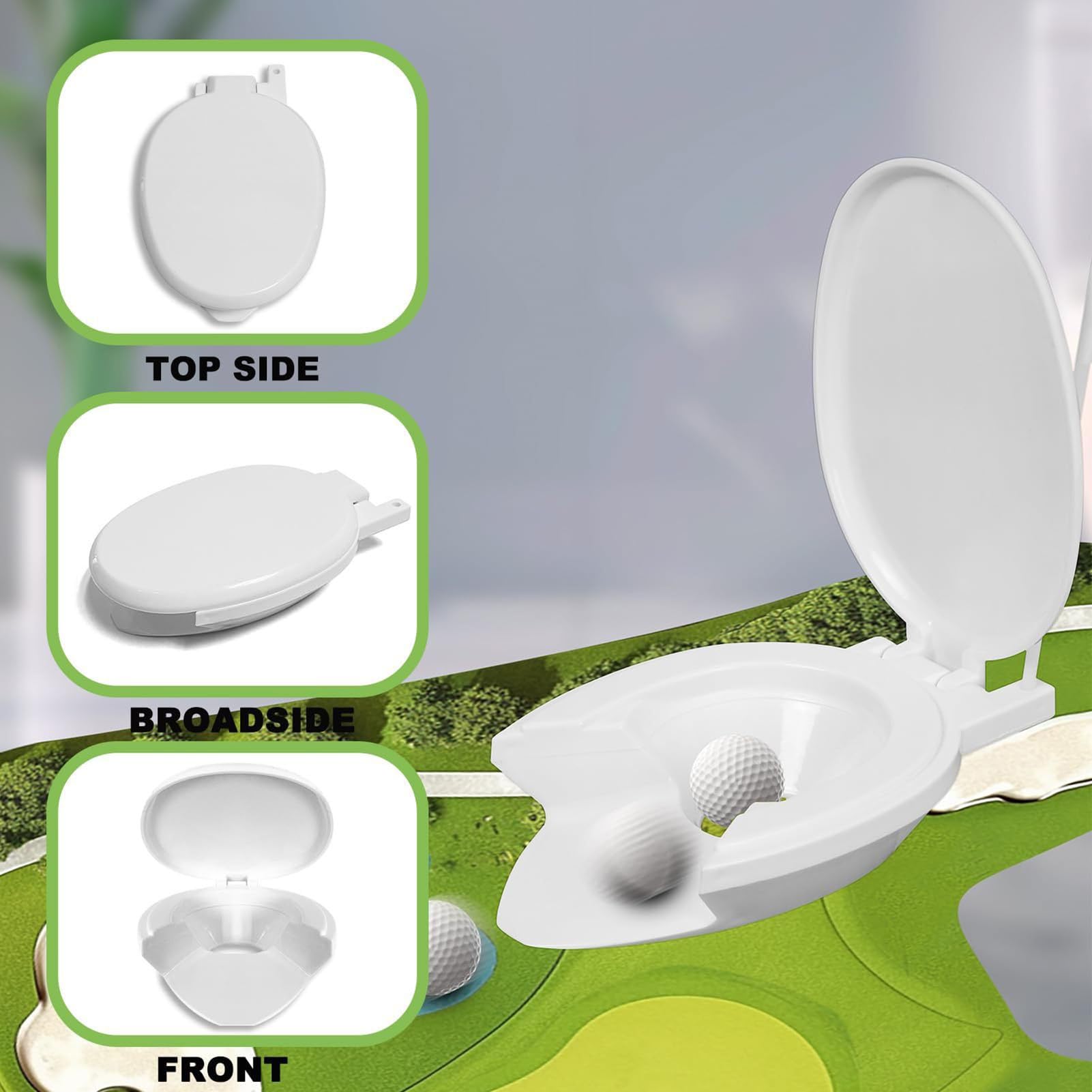 Kit de Jeu de Golf pour Toilettes 80 x 67 cm - Jouet d'entraînement pour Salle de Bain