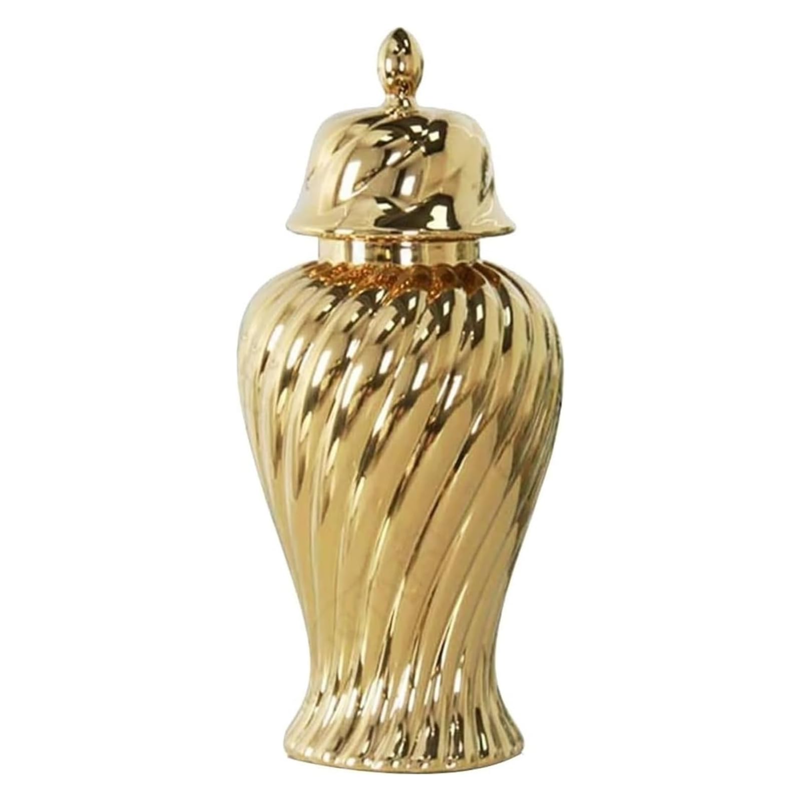 Jarrón de cerámica con tapa, elegante decoración del hogar para comedor, cocina, sala de estar, estantería, elegante solución de almacenamiento