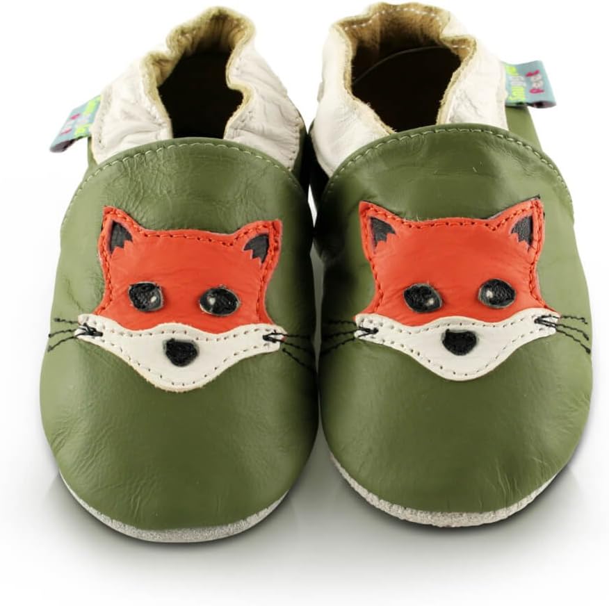 Soft Leather Baby Shoes 0-6 Months; 6-12 Months; 12-18 Months, 18-24 Months, 2-3 years green Size: 6-12 months