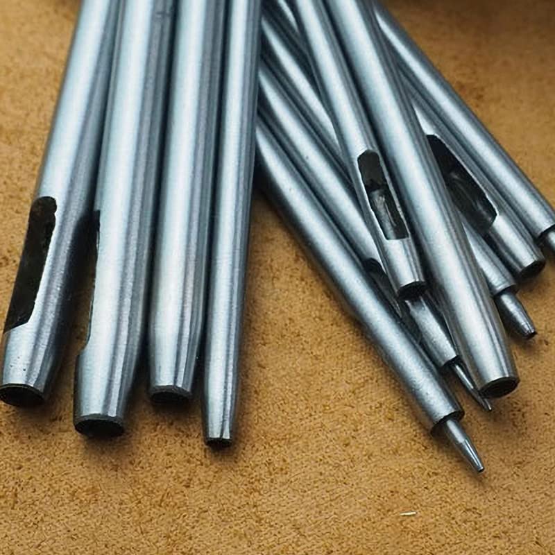 10PCS/Set DIY Leather Punch Leathercraft Round Hole Craft Leather Tools Carving Hollow Drilling Puncher Belt Punching 0.5MM-5MM