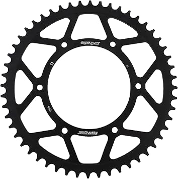 Supersprox RFE-990-52-BLK Rear Steel Sprocket For Husqvarna 450 FE 04 05 06 07 08 09 10 11 14 16 17, 501 FE 13 14 15 16 17, FE 501 S 15 16, 350 FX 17, 125 TC 14 15 16 17, 125 TE 15 16, 150 TE 17