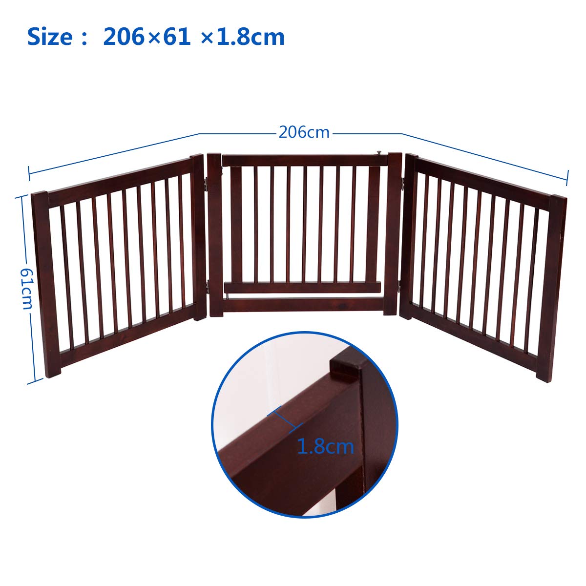 🛒 Crazy Deals Wooden Dog Gate Foldable 3 Panels with Door, Pet Gate Freestanding for House Doorway Stairs, Pet Safety Fence - Small, Medium Sized Pets Get Cheap Price Wooden Dog Gate Foldable 3 Panels with Door, Pet Gate Freestanding for House Doorway Stairs, Pet Safety Fence - Small, Medium Sized Pets