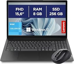 Lenovo V15 Notebook, 15.6" FHD Notebook, Intel N4500, RAM 8GB DDR4, 256GB SSD M.2 NVMe, Integrated Graphics, WiFi 6 - Windows 11 Pro with Wireless Mouse