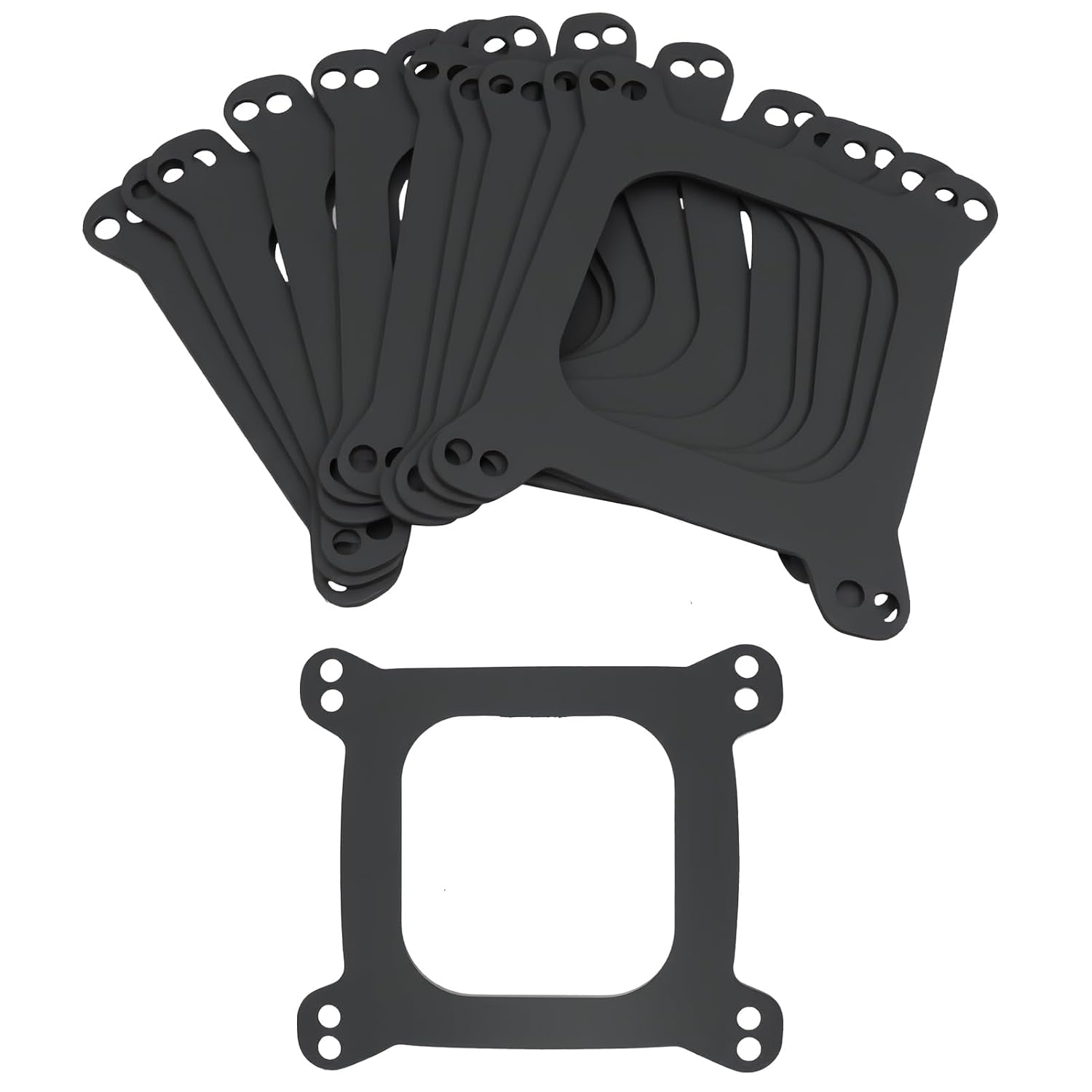 20 Pcs Square Bore 4BBL Carburetor Mounting Gaskets, Carburetor Base Gaskets Compatible with Holley 4150 4160 Edelbrock 1406 1405 1409 SBC BBC 350 454 302 351 Engine Repair Rebuild