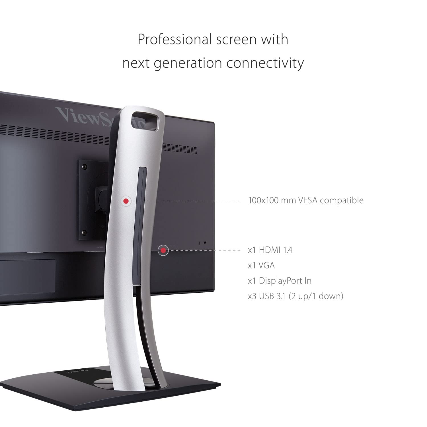 ViewSonic VP2458 24Inch Full HD Professional Monitor with 100 Percent