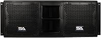 Vista 3 de Seismic Audio - SALA-210-Pair - Par de altavoces pasivos de 2x10 Line Array con controladores de compresión duales - Banda PA/DJ Live Sound