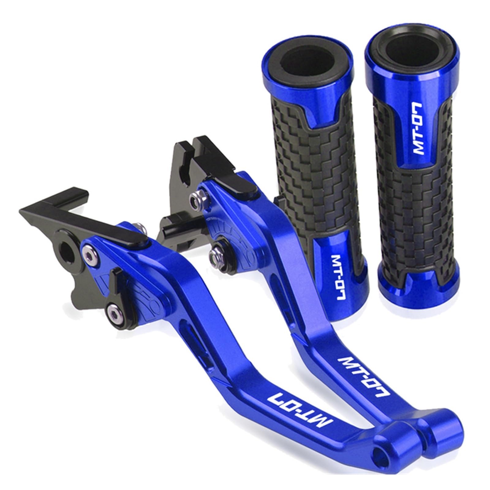 Lingsheny Blue Motorcycle Brake Clutch Levers Handlebar Grip Handle Bar For Yamaha Mt07 Tracer Gt 2019 2020(Blue)