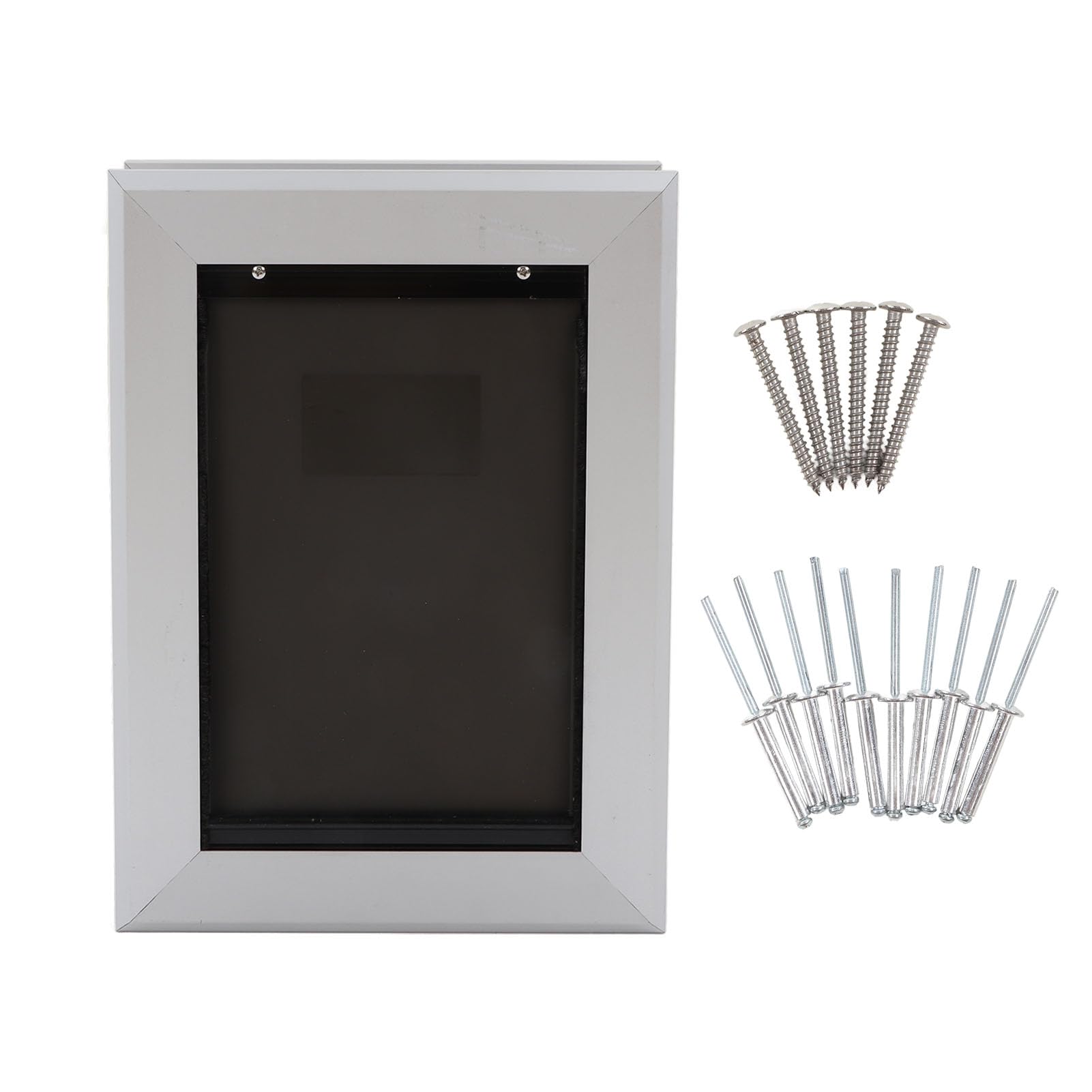 Puerta para Mascotas, Puertas con Solapa para Mascotas Resistentes a la Intemperie, Puerta para Gatos de Dirección Controlable con Bloqueo Deslizante y Cubierta con Solapa Segura, Ideal para